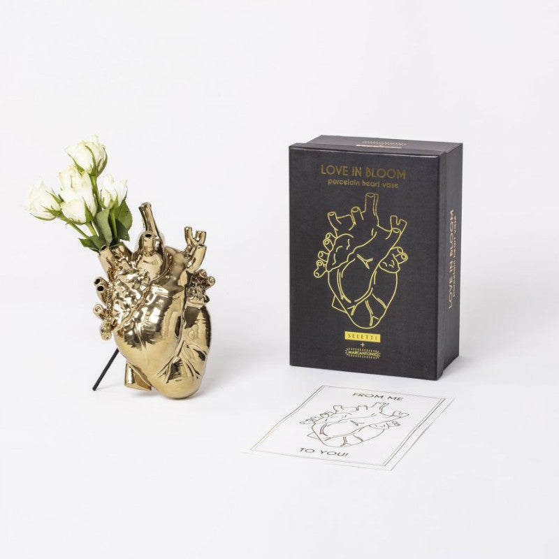 Vaso In Porcellana Love In Bloom Gold