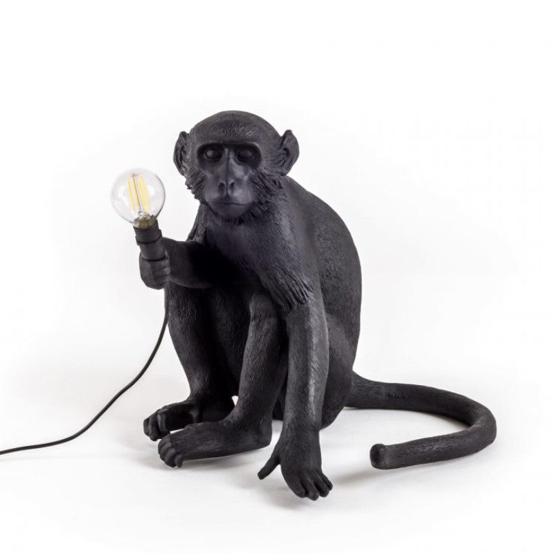 The Monkey Lamp Black Sitting Version