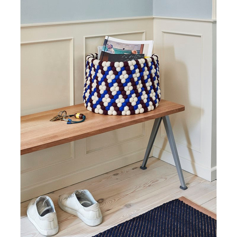 Cesto Bead Basket Burgundy