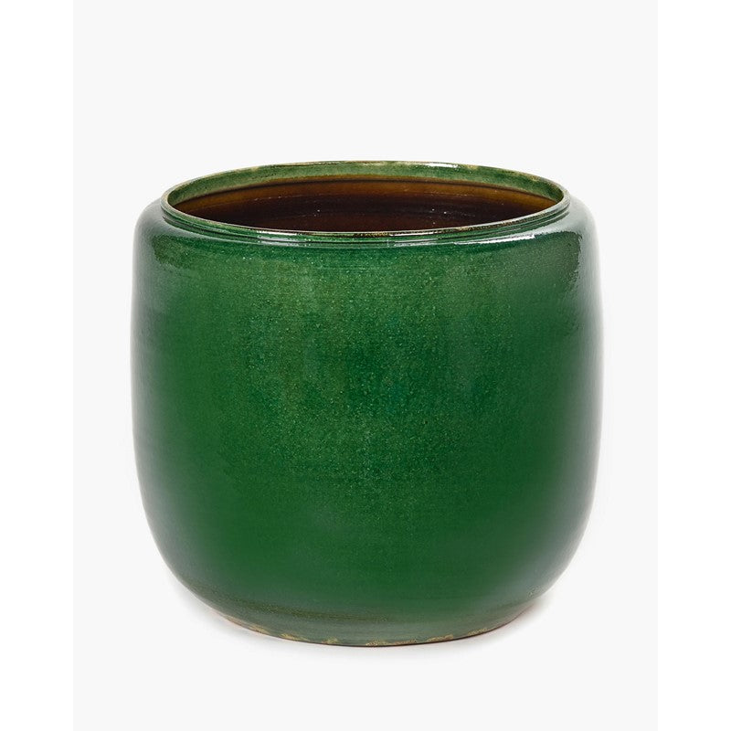 Vaso Flower Pot Costa Green Glazed Shades