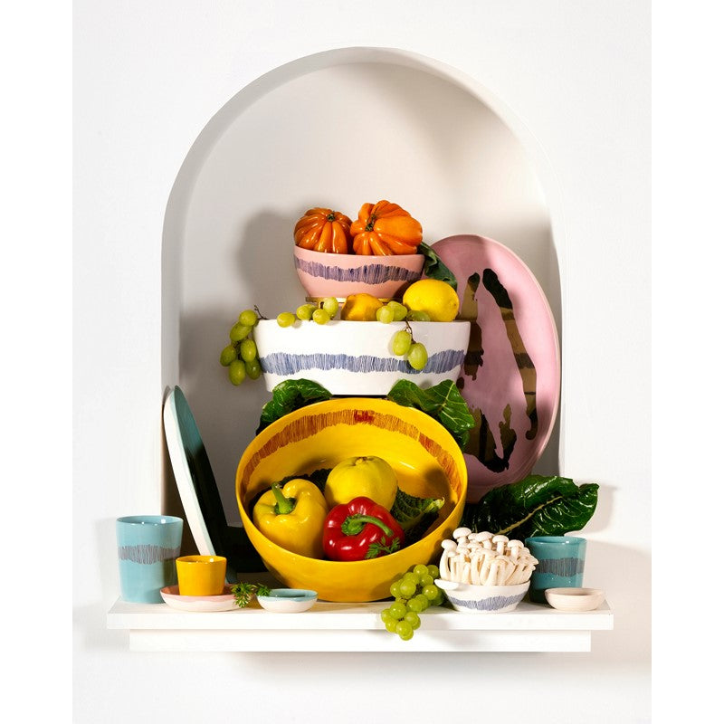 Bowl Insalatiera Gialla Righe Rosse Feast Ottolenghi