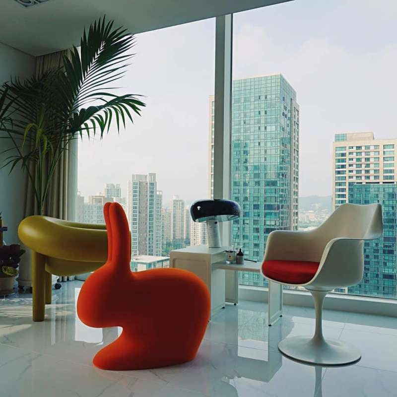 Sedia Rabbit Chair Finitura Velluto