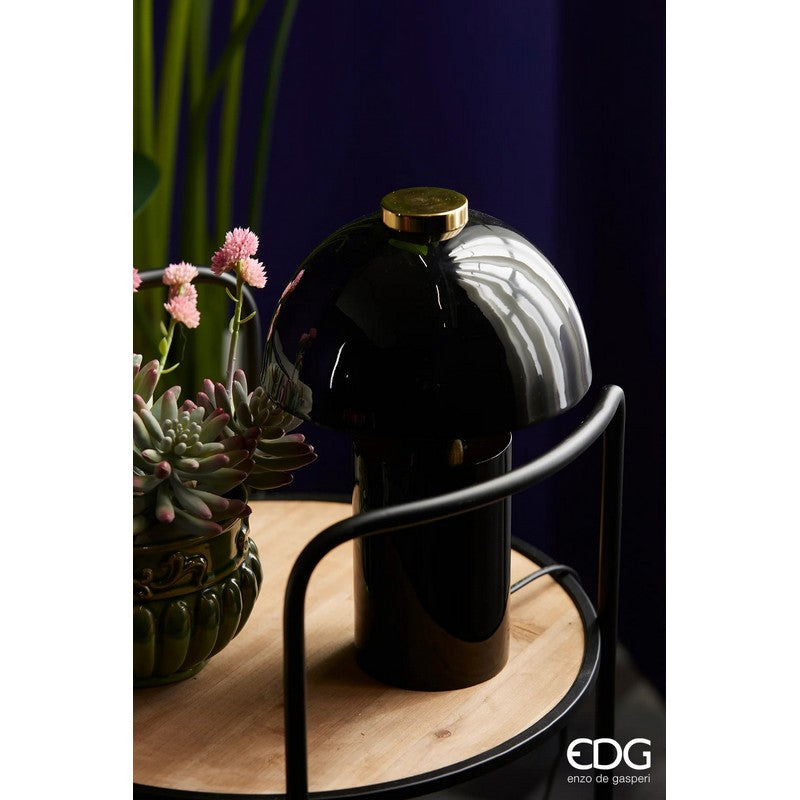 Lampada Glossy Fungo Nero e Oro