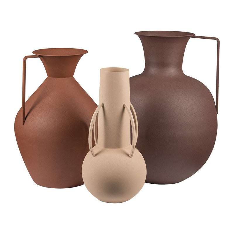 Vasi Roman Brown Set Di 3