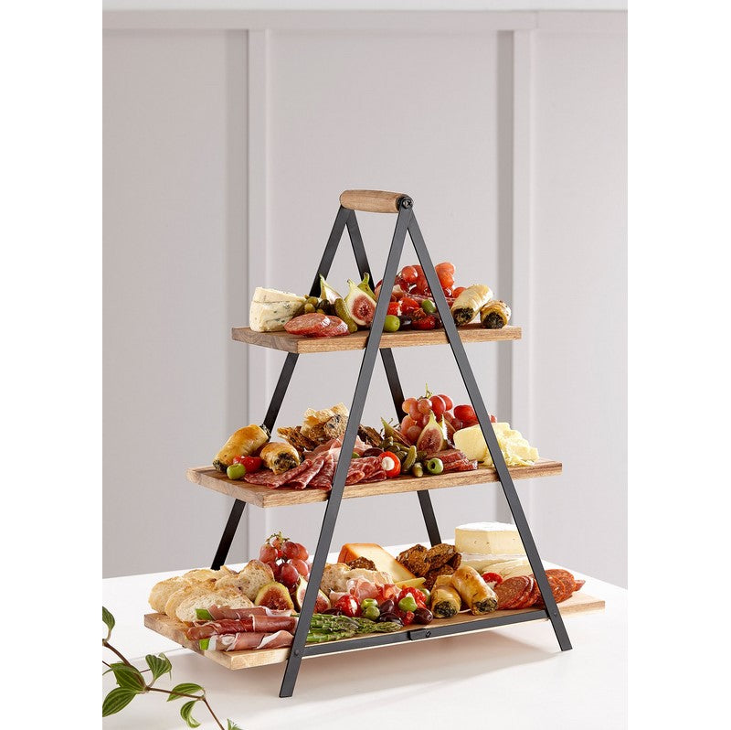 Serve & Share Serving Tower In Legno Di Acacia