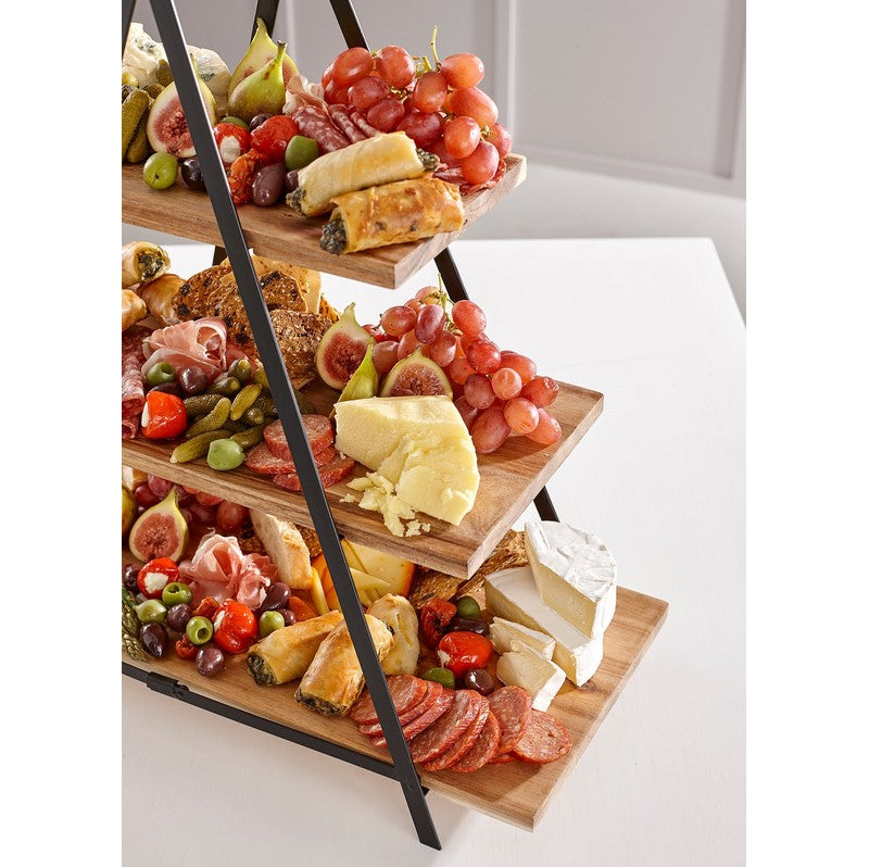 Serve & Share Serving Tower In Legno Di Acacia