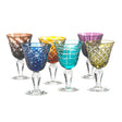 Set 6 Bicchieri Vino Cuttings Multicolor