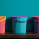 Omnioutil Secchio Con Coperchio Turquoise Blu