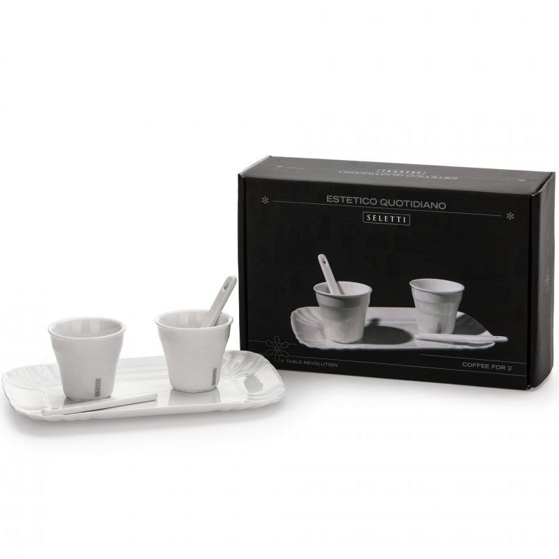 Estetico Quotidiano Set 2 Bicchieri CaffÈ Con Palette E Vassoio