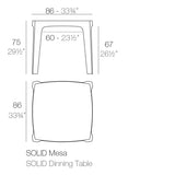 Tavolo Solid Dinning 86x86