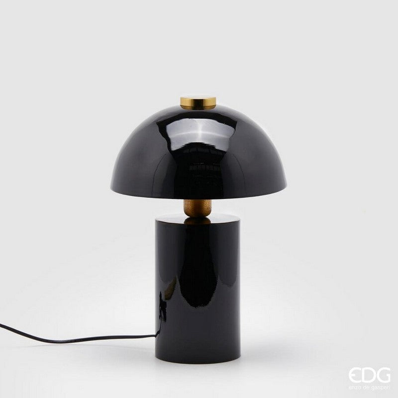 Lampada Glossy Fungo Nero e Oro