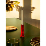 Arcs Candleholder L Red