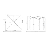 Ombrellone Astro Timber Scolaro 3x4