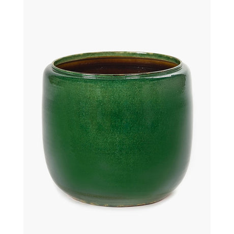 Vaso Flower Pot Costa Green Glazed Shades