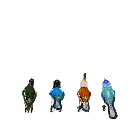 Glass Paradise Birds Set 4