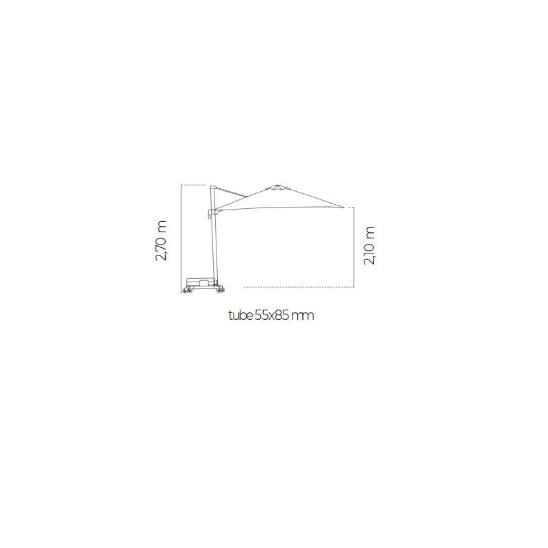 Ombrellone Flexo 3x3 Basamento Incluso