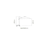 Ombrellone Flexo 3x3 Basamento Incluso