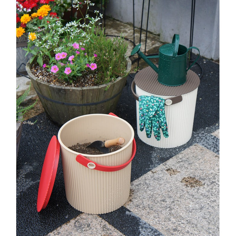 Omnioutil Secchio Con Coperchio Turquoise Blu