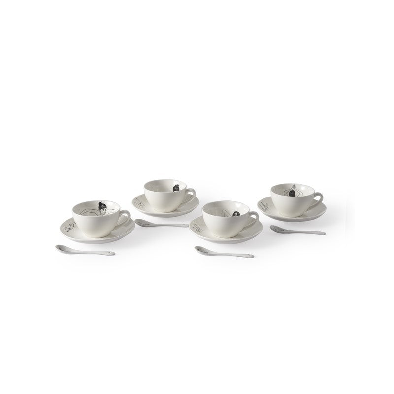 Set 4 Tazze Undressed Teacups