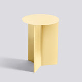 Slit Table Round  Light Yellow