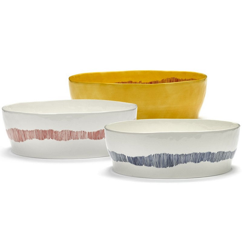 Bowl Insalatiera Gialla Righe Rosse Feast Ottolenghi