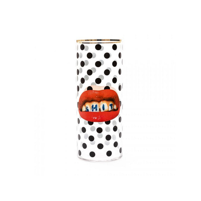 Vaso In Vetro Toiletpaper Shit Pois