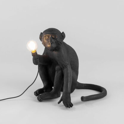 The Monkey Lamp Black Sitting Version