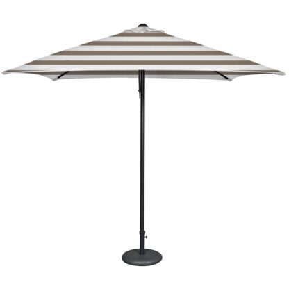 eolo a righe bianco e tortora- ombrellone da esterno